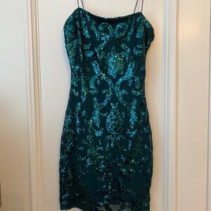 Windsor Teal Sequin Dress size small